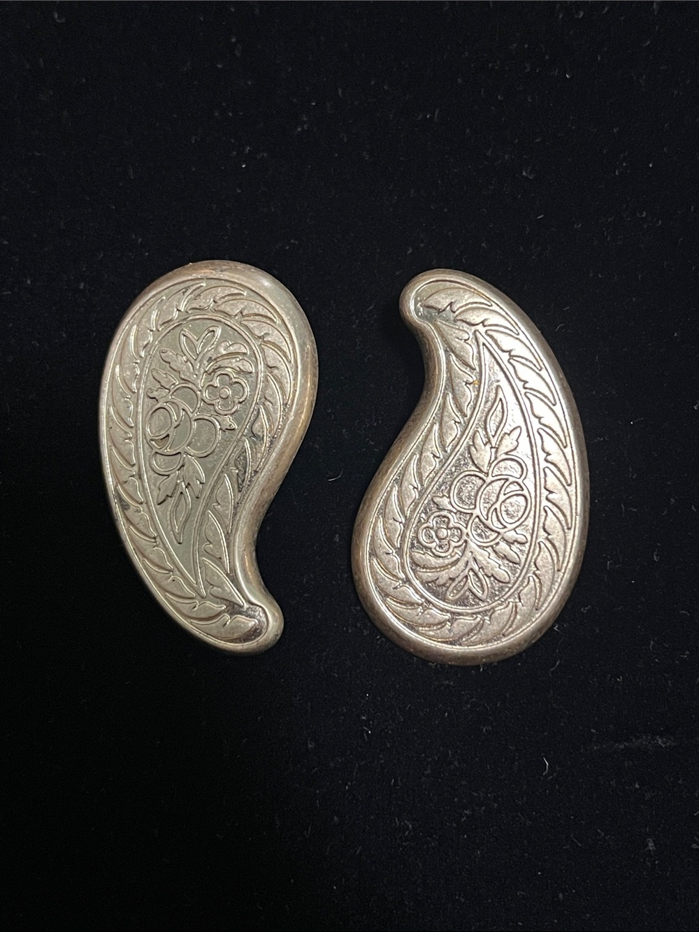 Goldtone Paisley Teardrop Earrings